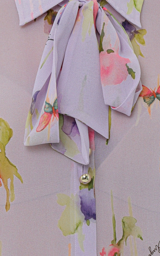 BLUGIRL-Camasa semitransparenta cu imprimeu floral
